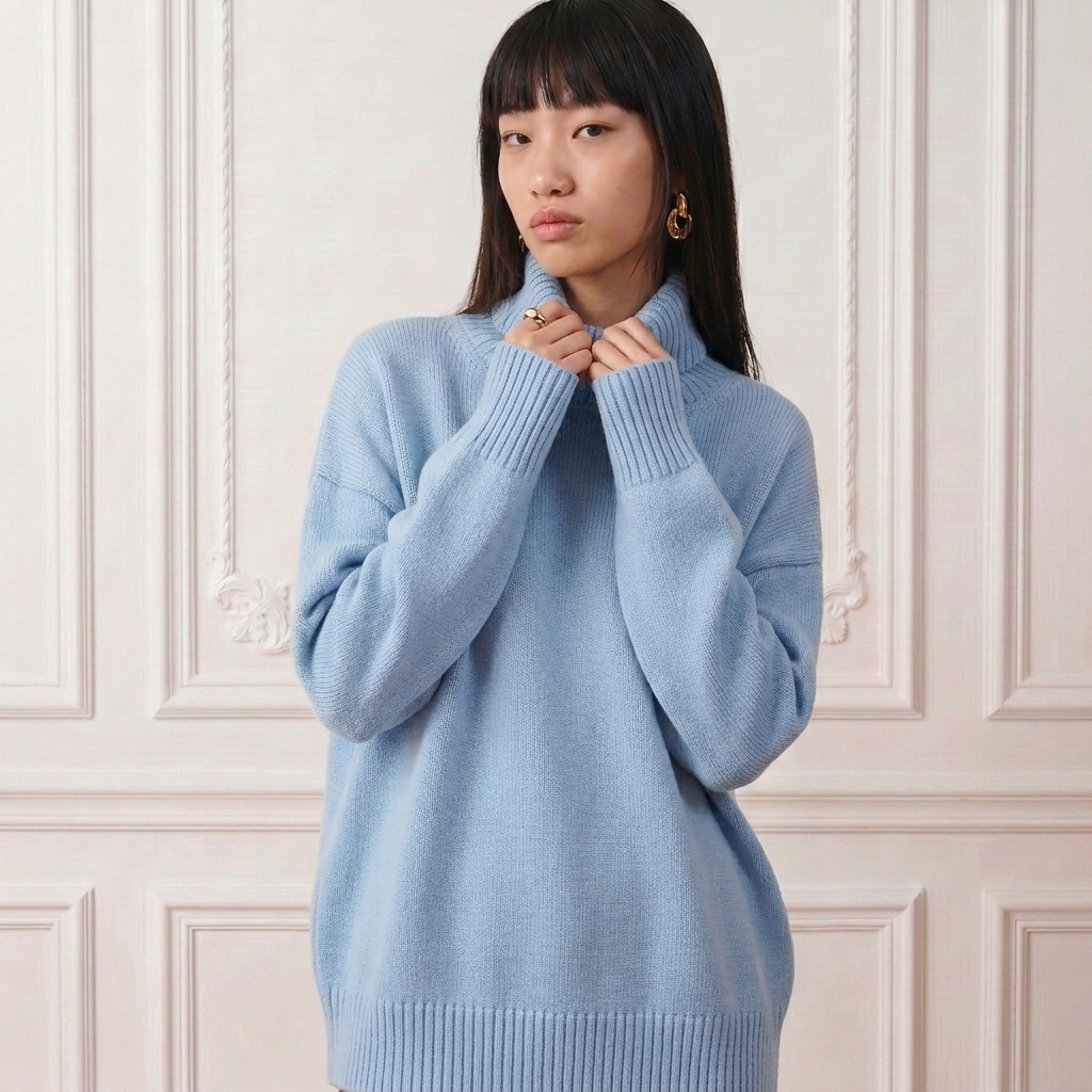 Maglione donna a collo alto e sciolto La Parisienne