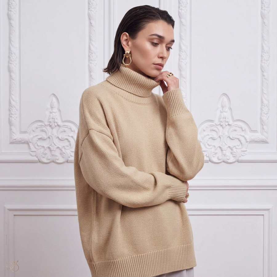Maglione donna a collo alto e sciolto La Parisienne