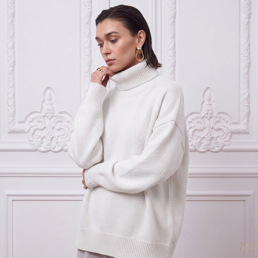 Maglione donna a collo alto e sciolto La Parisienne