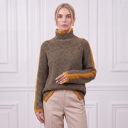 Pull Col Haut Tricoté Femme | La Parisienne