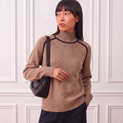 Women's Knitted High Neck Sweater | La Parisienne 