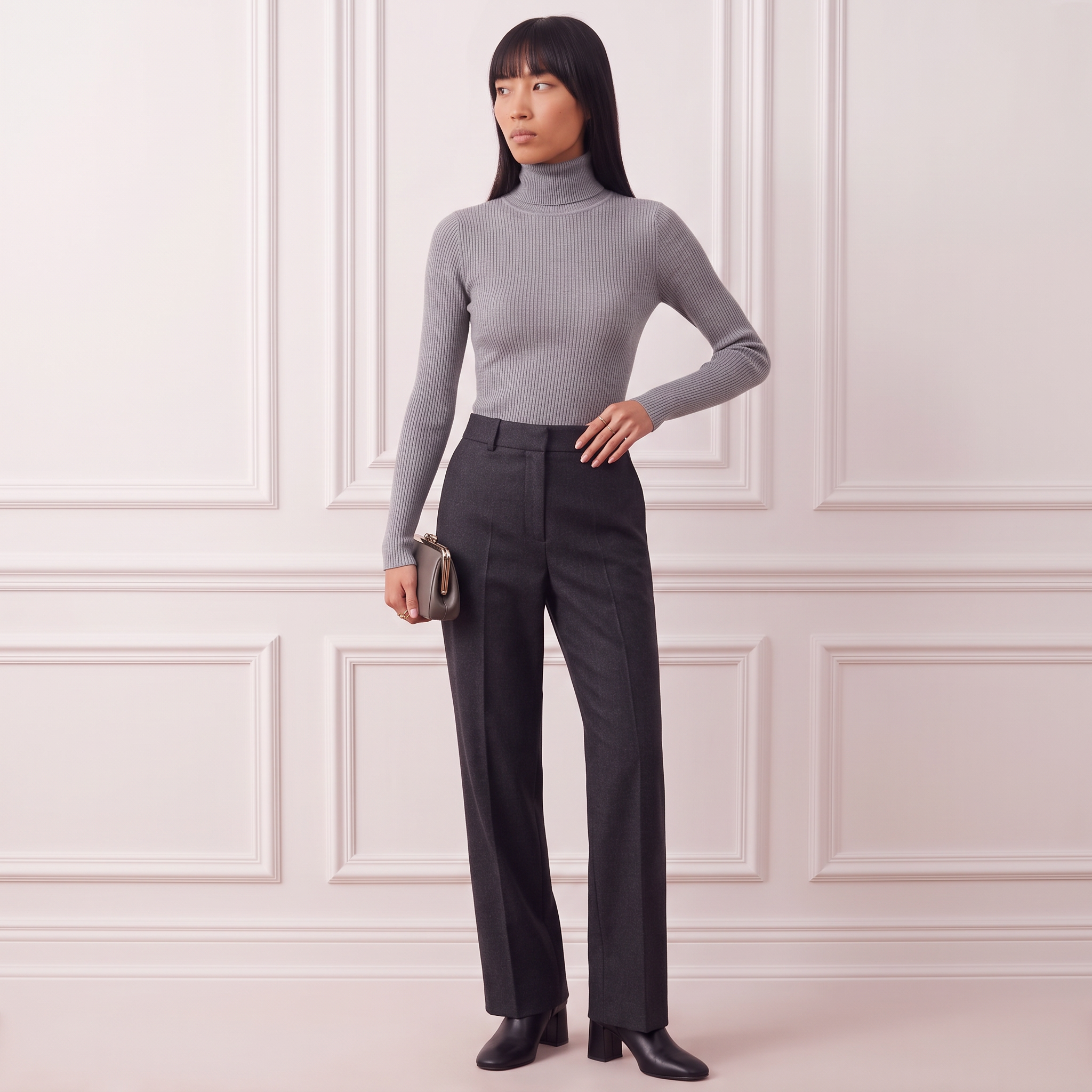 Maglione dolcevita ricomposto da donna | La Parisienne