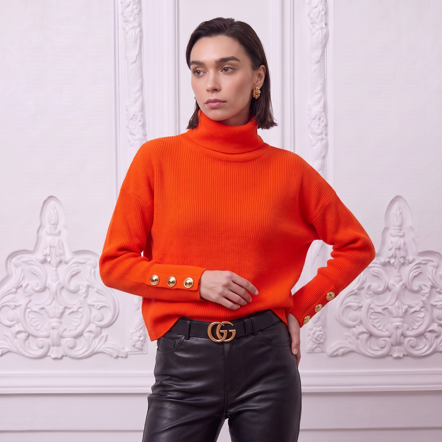 Pull Large Col Roulé Femme | La Parisienne