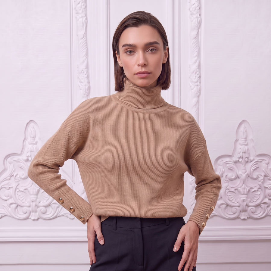 Pull Large Col Roulé Femme | La Parisienne