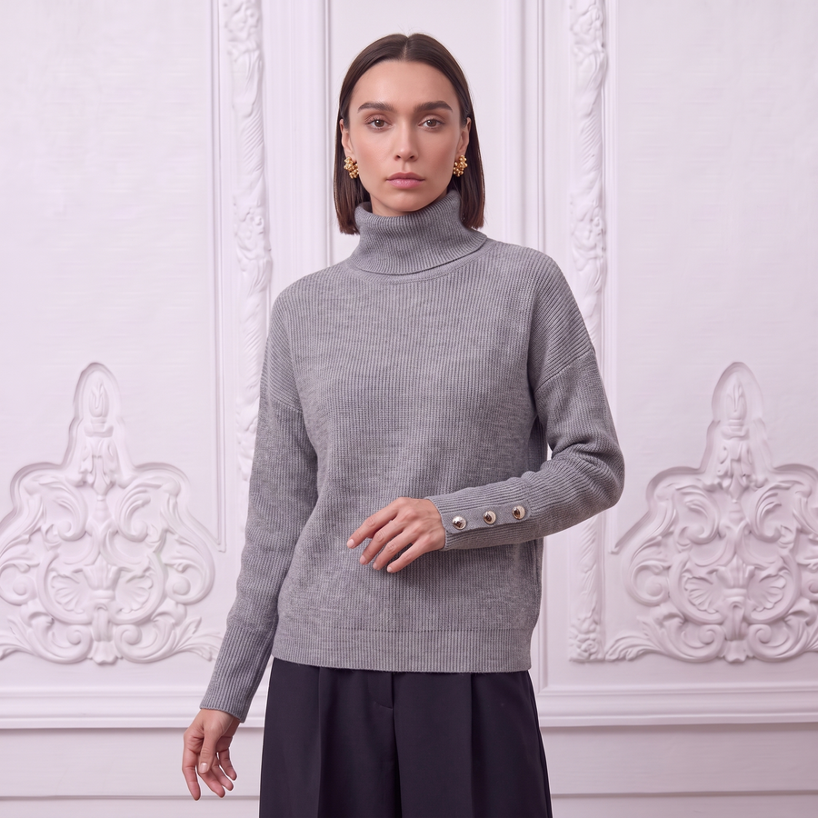 Pull Large Col Roulé Femme | La Parisienne