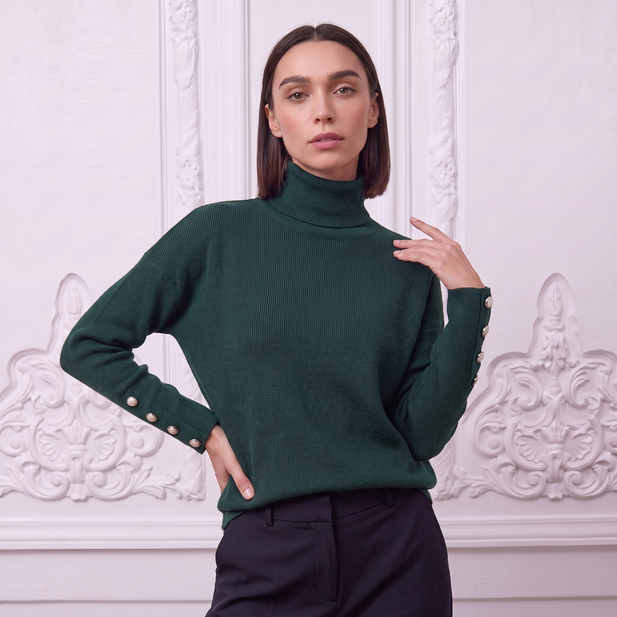Pull Large Col Roulé Femme | La Parisienne