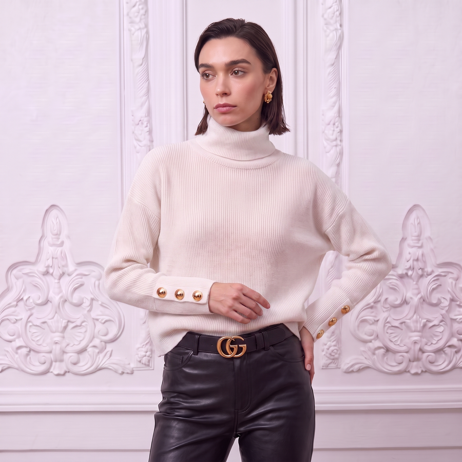 Pull Large Col Roulé Femme | La Parisienne