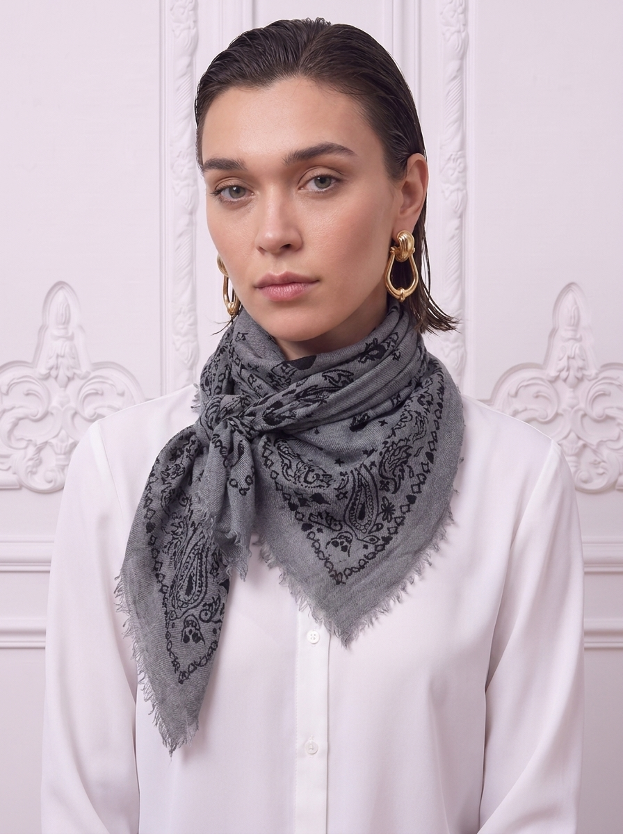 Grand Bandana Cachemire 90 | La Parisienne