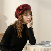 Women's Flower Pattern Beret 100% Wool | The Parisian 