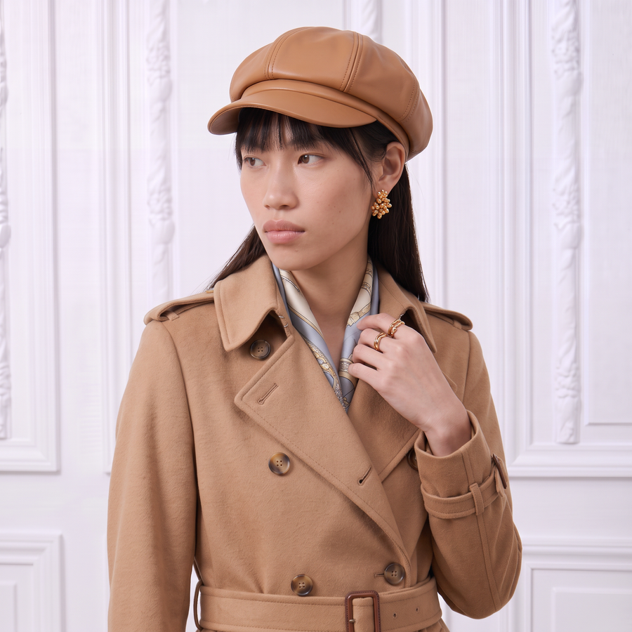Women's 100% Leather Beret Cap | La Parisienne 