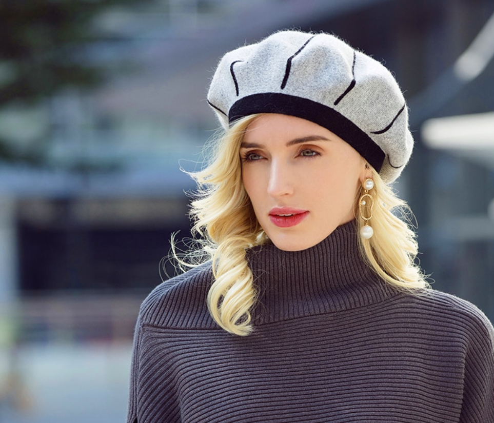 Béret Femme Chic 100% Cachemire | La Parisienne