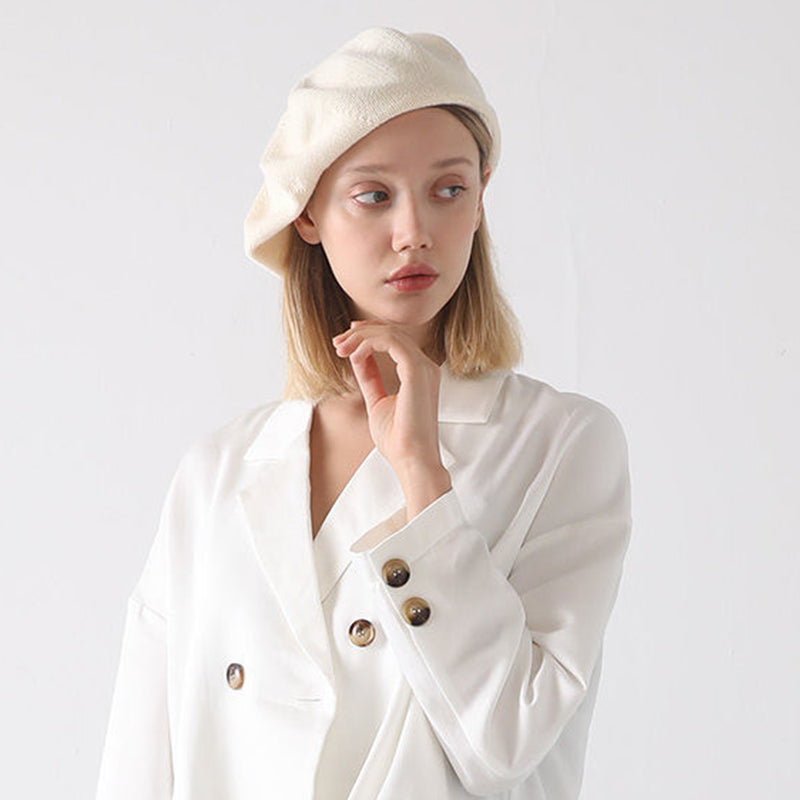 Damen-Baskenmütze aus 100 % Wolle, schick und zeitlos | Der Pariser 