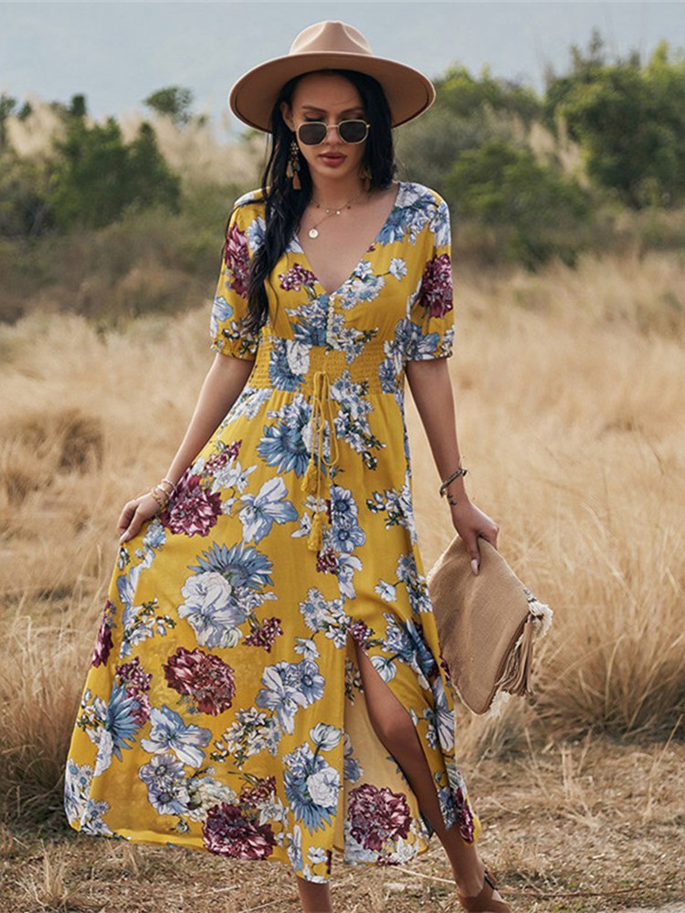 Robe Longue Fleur La Parisienne