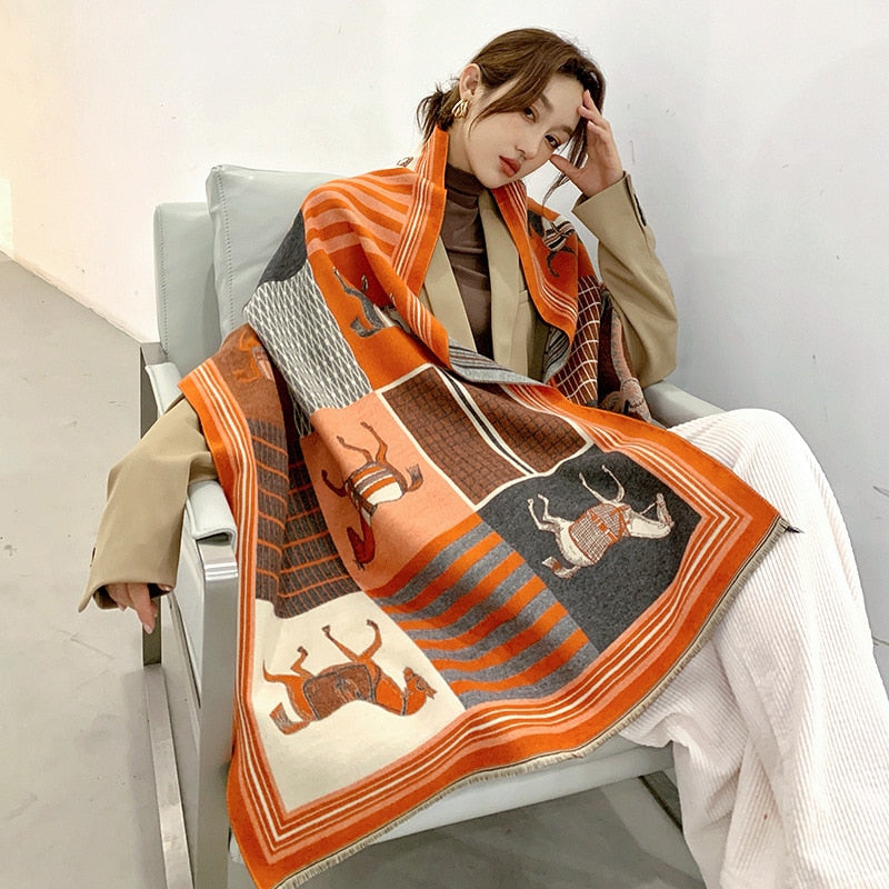 【新品未使用】3color Horse scarf Cashmere 完売品 新品未使用】3color Horse scarf Cashmere 完売品 - メルカリ