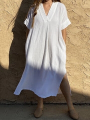 Women's White Beach Dress | The Parisian 