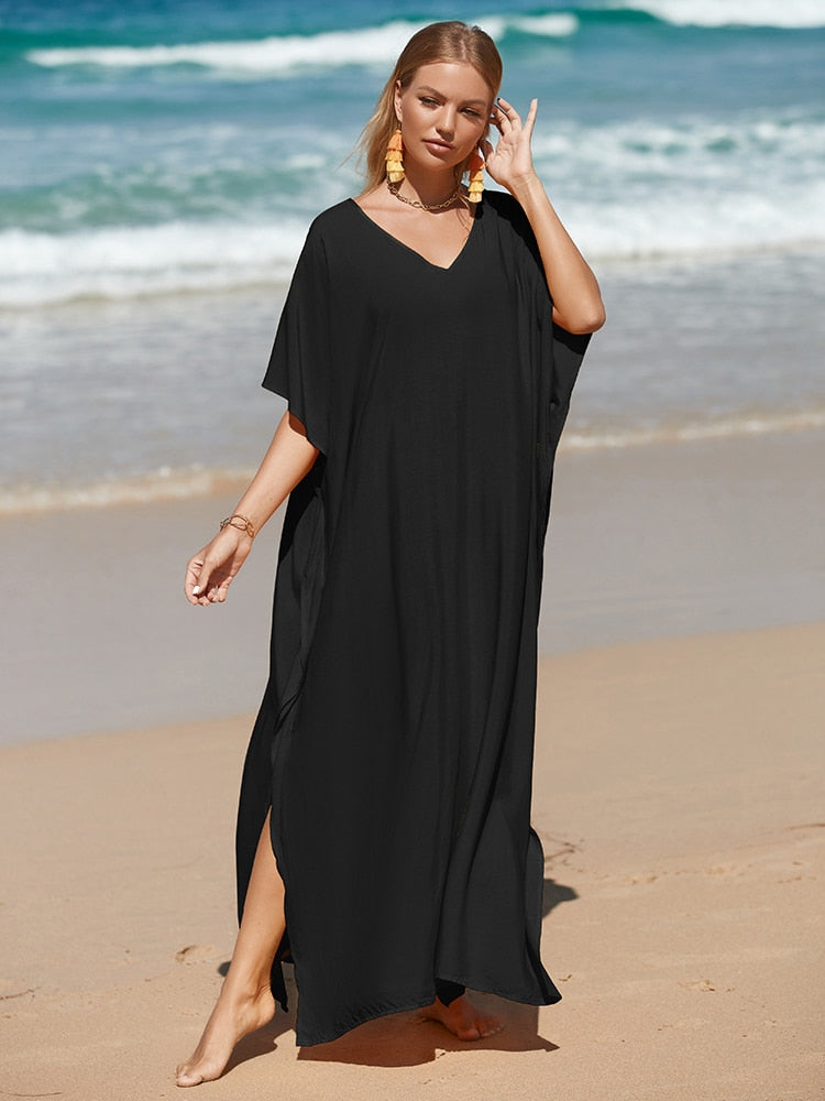 Women's Chic Black Beach Dress | The Parisian